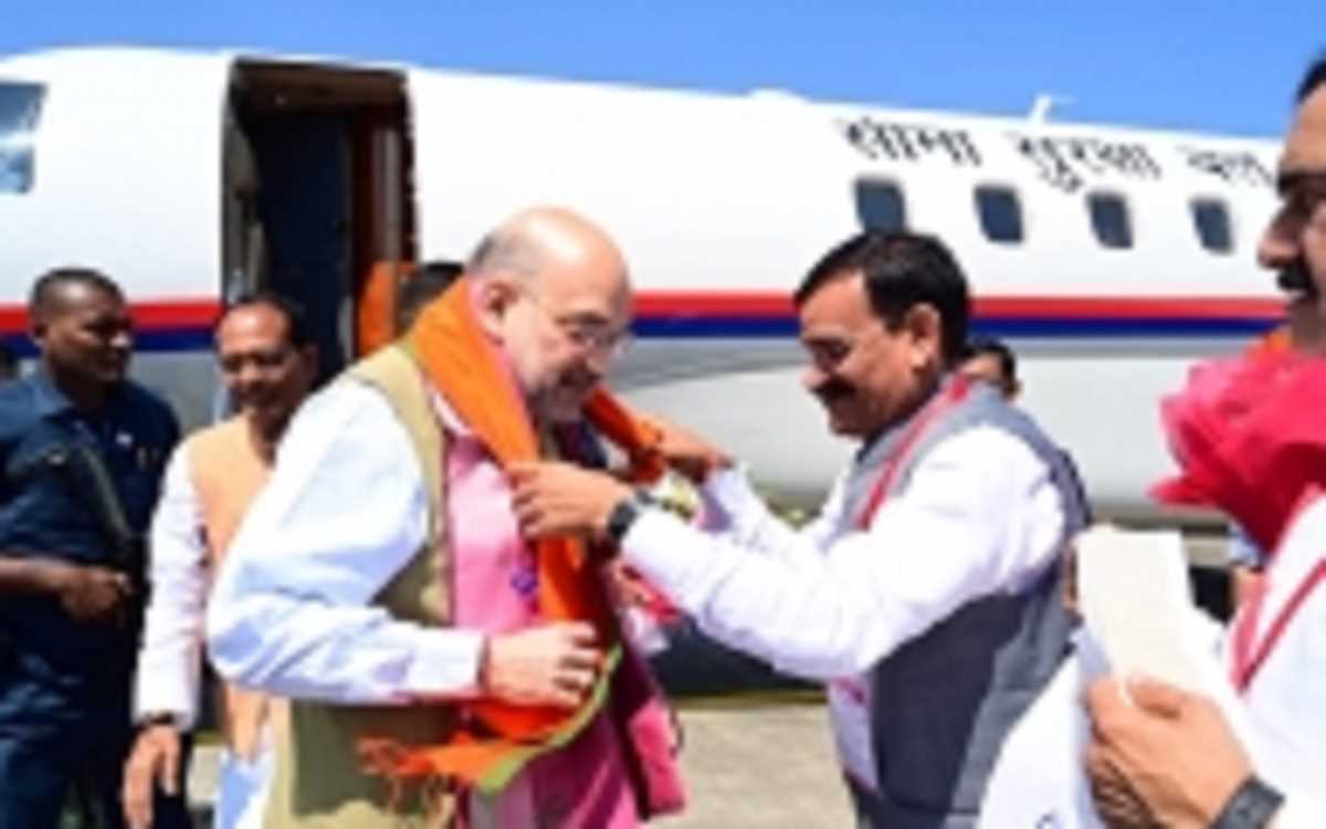 गृहमंत्री अमित शाह भोपाल पहुंचे, हुआ जोरदार स्वागत